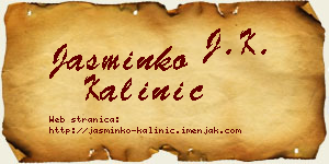 Jasminko Kalinić vizit kartica